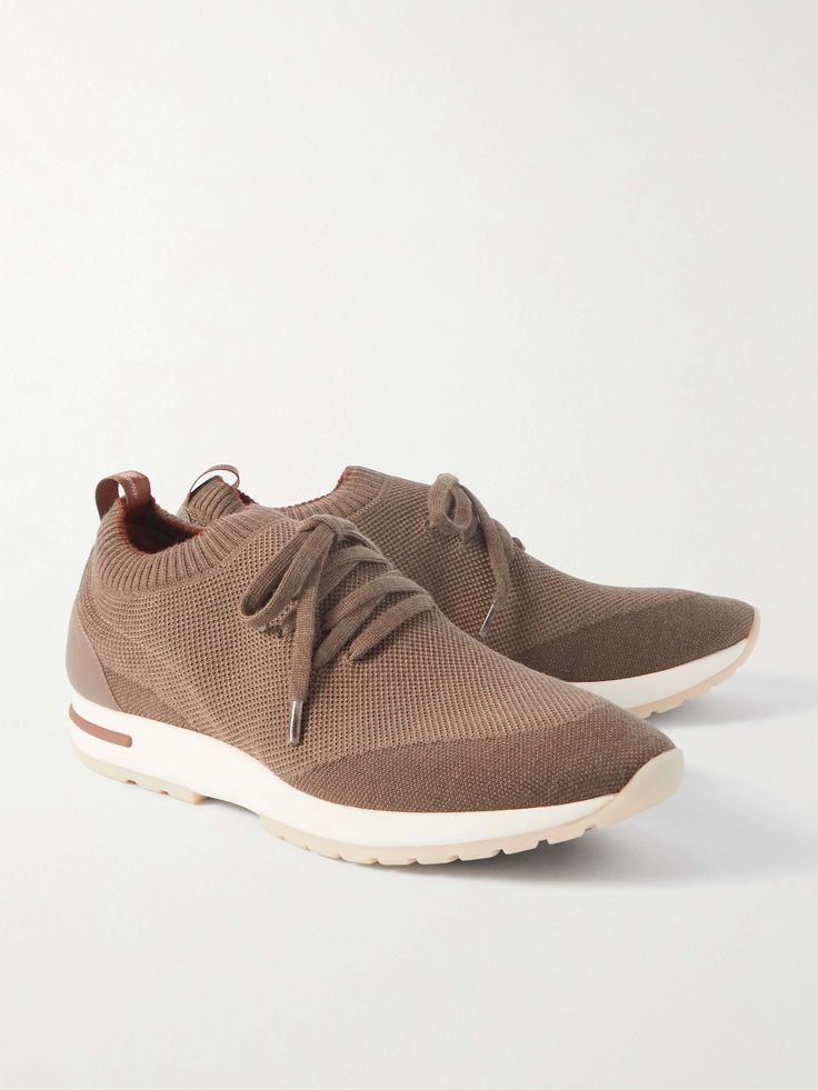 LORO PIANA 360 Flexy Walk Leather-Trimmed Wish® Wool Sneakers for Men